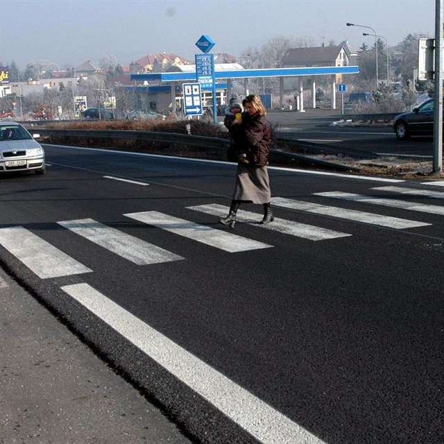 Na pechodu na D4 na Zbraslavi chodce aby pohledal. Nepopulrn msto bylo...