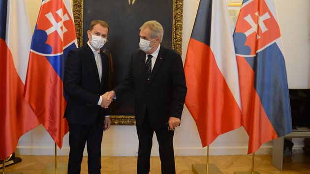 Milo Zeman na Praském hrad pivítal slovenského premiéra Igora Matovie.