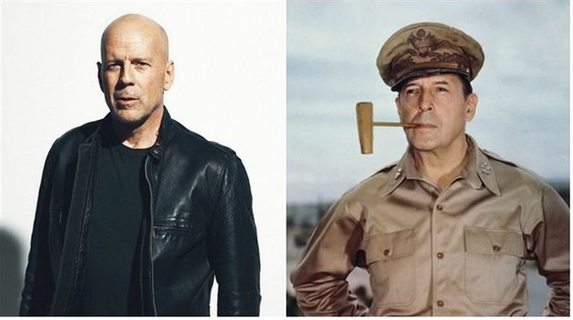 Bruce Willis a WW2 generál Douglas MacArthur