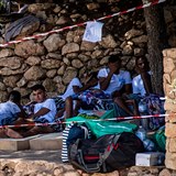 Migranti na ostrově Lampedusa