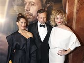 Bára Seidlová, Viktor Dvoák a Aa Geislerová na premiée snímku Havel