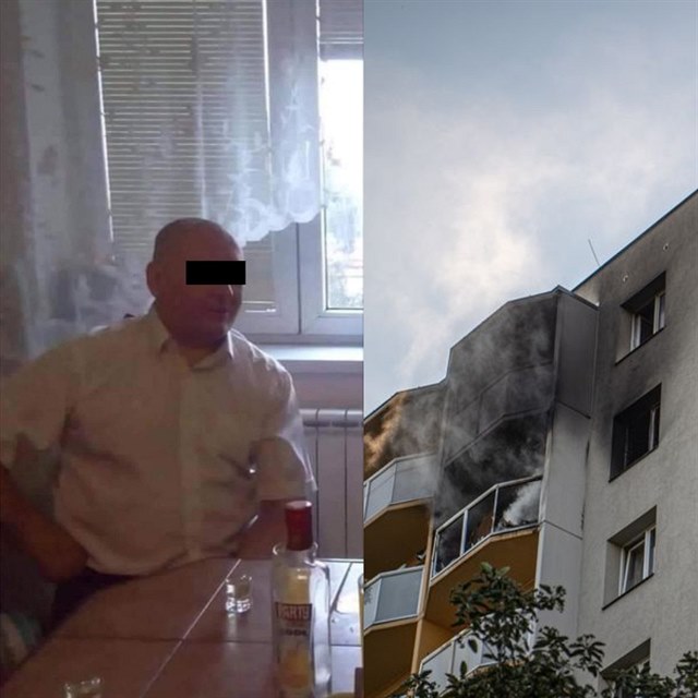 Podezřelého Zdeňka K. (54) policie za požár v bohumínském paneláku obvinila z...