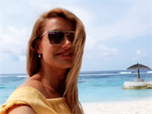 Gabriela Koukalová si uívá dámskou jízdu na Maledivách.