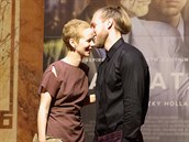 Anna Linhartová a její manel Jan Kameník na premiée filmu arlatán. Váe z...