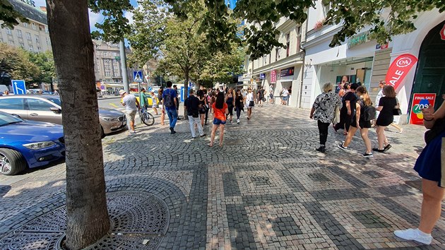 Odbrové místo na testování covid-19 na Václavském námstí má napilno.