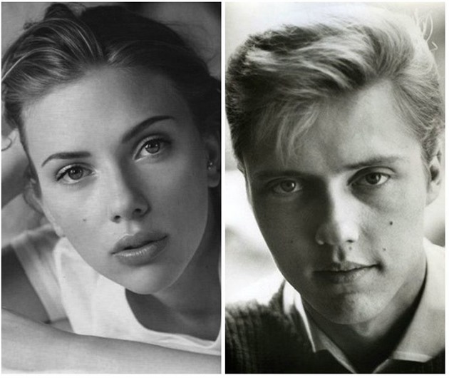 Scarlett Johansson and a young Christopher Walken