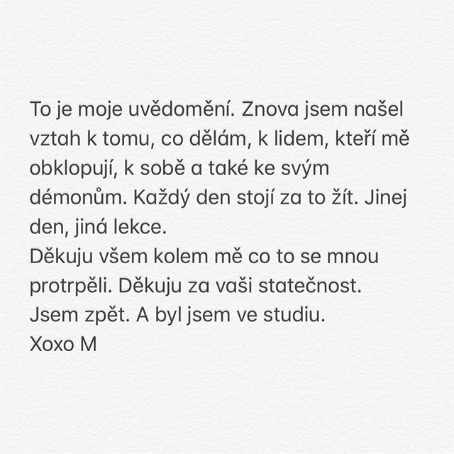 Mikolas Josef o sob dal po nkolika mssch zase vdt a pro jeho fanouky to...