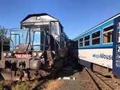 Na nádraí v Kdyni na Domalicku se ve stedu ráno srazil osobní vlak s...