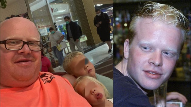 Herec Radek Kucha� s smál lidem v rou�kách.