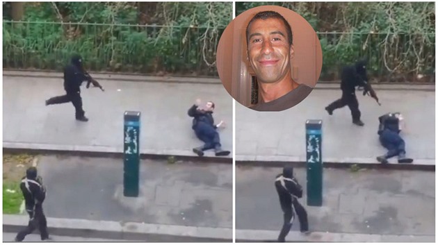 Teroristé z Charlie Hebdo muslimského policistu Ahmeda Merabeta chladnokrevn...