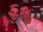 Patrik Berger mladí s legendárním Stevenem Gerrardem