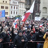 Protest na Staroměstském náměstí