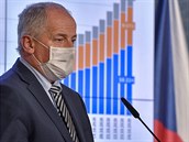 Ministr zdravotnictví Roman Prymula (za ANO) vystoupil 26. íjna 2020 v Praze...