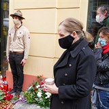 Bára Basiková, která také velmi hlasitě protestovala proti vládním restrikcím,...