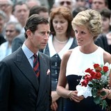 Princ Charles s princeznou Dianou v Praze. Tady u bylo jejich manelstv v...