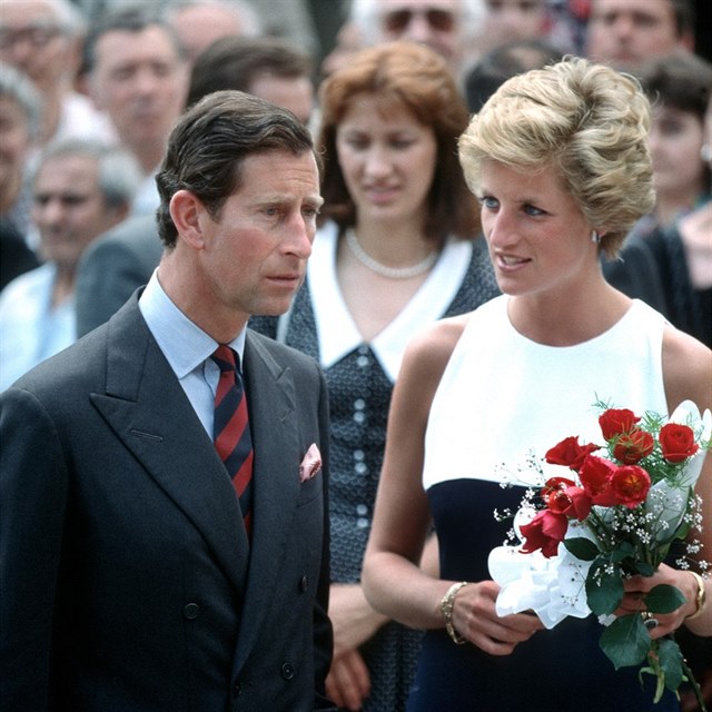 Princ Charles s princeznou Dianou v Praze. Tady už bylo jejich manželství v...