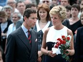Princ Charles s princeznou Dianou v Praze. Tady u bylo jejich manelství v...