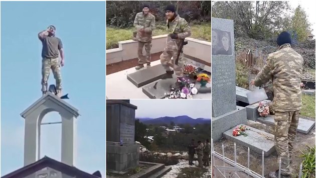 Azertí vojáci v Náhorním Karabachu jednají bez úctu. Nestrhávají jenom kíe z...