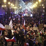 Nedln demonstrace v Praze.