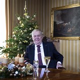 Prezident Miloš Zeman 26. prosince 2020 v Lánech před natáčením vánočního...
