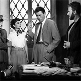 Gregory Peck, Audrey Hpburn a Eddie Albert ve filmu Przdniny v m.