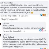 Ilona Csáková vysílá do světa jasný vzkaz. Má za to, že očkování proti...