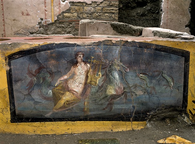 Nahotinka na stánku s rychlým občerstvením, který odkryli v Pompejích.
