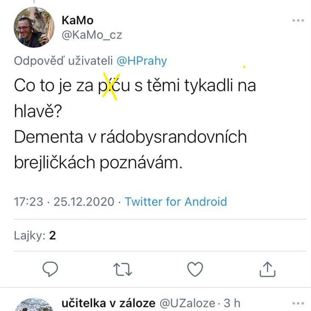 Vzkazy z Twitteru.