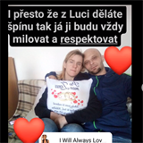 Michal veřejně vyjádřil Lucce podporu.