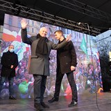 Na demonstraci vystoupil i bval prezident Vclav Klaus.