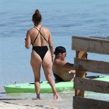 Jennifer Lopez na pláži