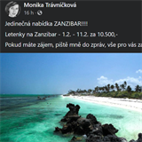 Monika Trvnkov lk na Zanzibar.