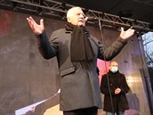 Na demonstraci vystoupil i bývalý prezident Václav Klaus.