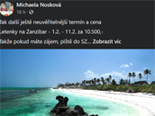 Pro Zanzibar tuto sezónu horuje i Michaela Nosková.