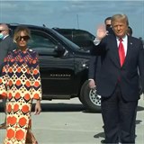 Donald Trump a Melania po pletu do Palm Beach