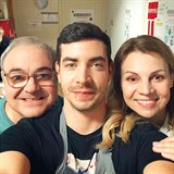 Martin Zounar se svými kolegy Ivanem Luptákem a Martinou Randovou