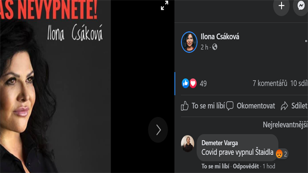 Ilona Csáková se zase dopálila. Kvli okování te leí ve sbírkách zákon a ohání se paragrafy.