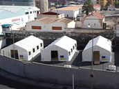 Improvizované zaízení pro uprchlíky na ostrov Gran Canaria