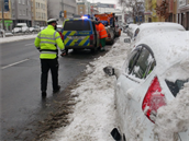 Sypa pokodil v Praze nkolik aut.