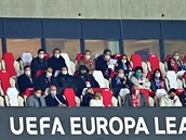 VIP tribuna na zápase Slavie s Leicesterem