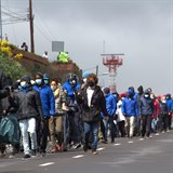 Migranti pochoduj na Tenerife.
