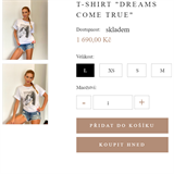 Andrea Verešová prodává trička se svou podobiznou. Zjevně už se cítí být ikonou.