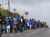 Migranti pochodují na Tenerife.