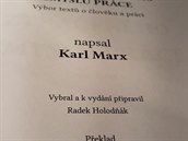Radek Holodák pipravil k vydání Marxovu publikaci.