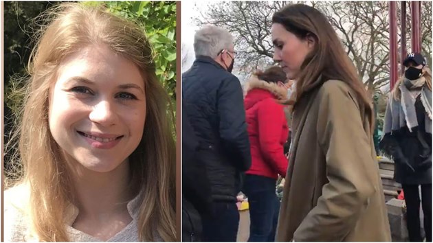 Vévodkyn� Kate �la z vlastní iniciativy polo�it kv�tiny na pietní místo Sarah...