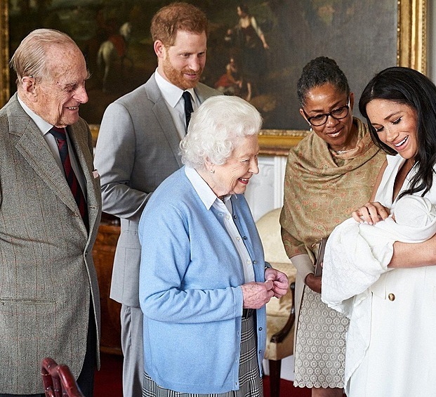 Meghan Markle s princem Harrym a synem Archiem Harrisonem na návštěvě u britské...