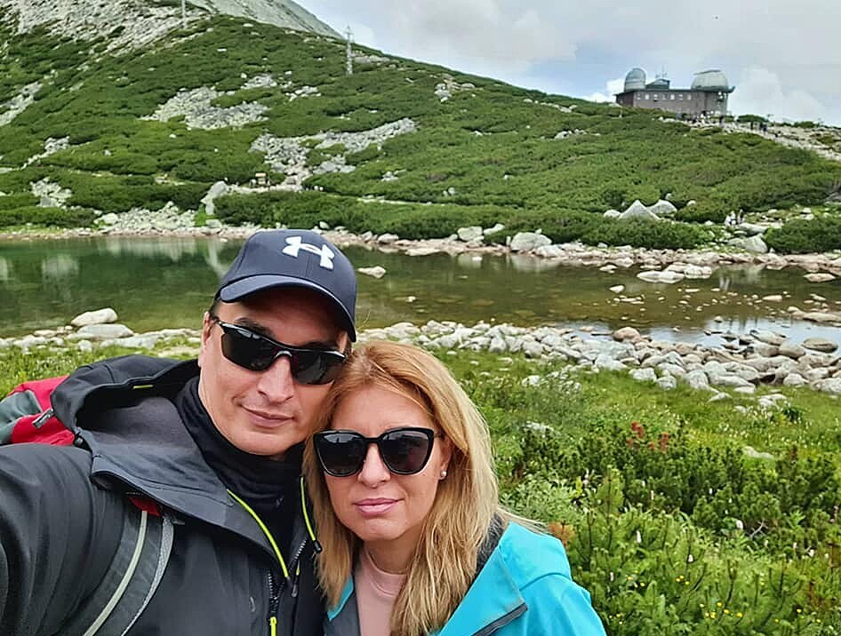 Slovensk� prezidentka Zuzana �aputov� se sv�m partnerem Jurajem Rizmanem.