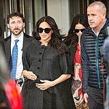 Meghan Markle na oslav pchodu miminka v roce 2019. Tehdy odletla do USA v...