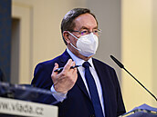 Ministr zdravotnictví Petr Arenberger vystoupil 12. dubna 2021 v Praze na...