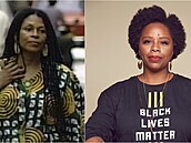 Spoluzakladatelka hnutí Black Lives Matter Patrisse Cullorsová (vpravo)...